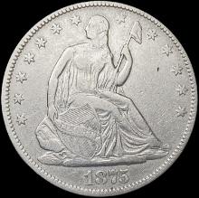 1875-CC Seated Liberty Half Dollar CLOSELY UNCIRCULATED