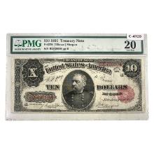 1891 $10 Fr#370 Treasury Note Tillman | Morgan PCGS VF20