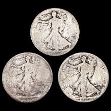 1917-D Walking Liberty Half Dollar Set [3 Coins] HIGH GRADE