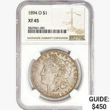 1894-O Morgan Silver Dollar NGC XF45