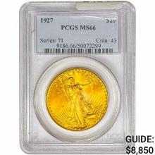 1927 $20 Gold Double Eagle PCGS MS66