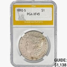 1892-S Morgan Silver Dollar PGA XF45