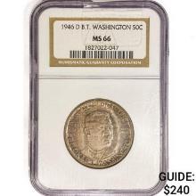 1946-D Booker T Half Dollar NGC MS66