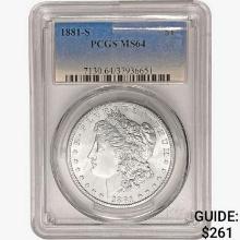 1881-S Morgan Silver Dollar PCGS MS64