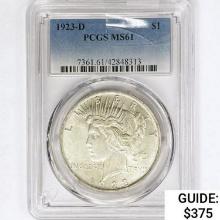 1923-D Silver Peace Dollar PCGS MS61