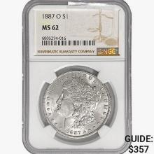 1887-O Morgan Silver Dollar NGC MS62