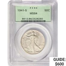 1941-S Walking Liberty Half Dollar PCGS MS64