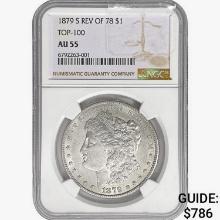1879-S 7TF Rev 78 Morgan Silver Dollar NGC AU55 Top-100