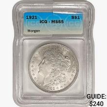 1921 Morgan Silver Dollar ICG MS65