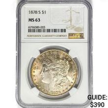 1878-S Morgan Silver Dollar NGC MS63