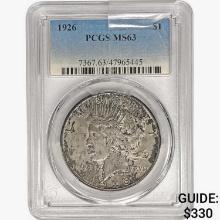 1926 Silver Peace Dollar PCGS MS63