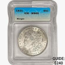 1921 Morgan Silver Dollar ICG MS65