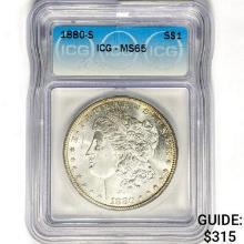 1880-S Morgan Silver Dollar ICG MS65