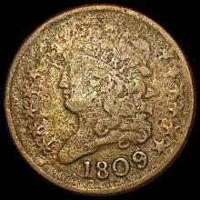 1809 Classic Head Half Cent NICELY CIRCULATED