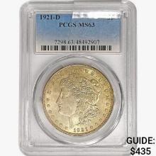 1921-D Morgan Silver Dollar PCGS MS63