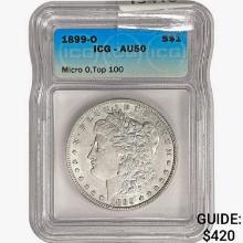 1899-O Morgan Silver Dollar ICG AU50 Micro-O