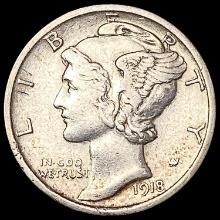 1918 Mercury Dime NEARLY UNCIRCULATED