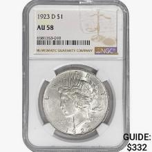 1923-D Silver Peace Dollar NGC AU58