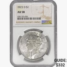 1923-D Silver Peace Dollar NGC AU58