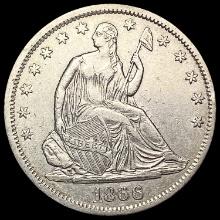 1866-S Seated Liberty Half Dollar CHOICE AU