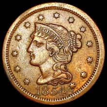 1854 Braided Hair Large Cent CLOSELY UNCIRCULATED