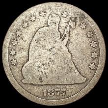 1877-CC Seated Liberty Quarter NICELY CIRCULATED