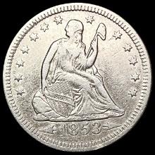 1853 Seated Liberty Quarter CHOICE AU