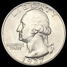 1937-D Washington Silver Quarter CHOICE BU