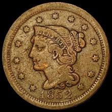 1852 Braided Hair Large Cent LIGHTLY CIRCULATED