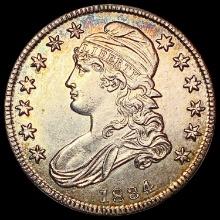 1834 Sm Date Sm Letters Capped Bust Half Dollar CHOICE AU