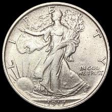 1917-S Walking Liberty Half Dollar CLOSELY UNCIRCULATED