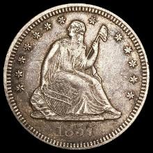 1857-O Seated Liberty Quarter NEARLY UNCIRCULATED