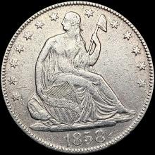 1858-S Seated Liberty Half Dollar CLOSELY UNCIRCULATED