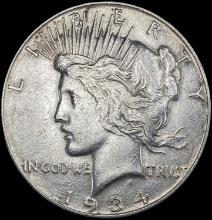 1934-S Silver Peace Dollar CLOSELY UNCIRCULATED