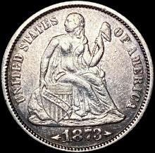 1873 Arws Seated Liberty Dime CLOSELY UNCIRCULATED