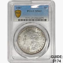 1887 Morgan Silver Dollar PCGS MS62