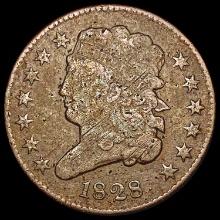 1828 Classic Head Half Cent LIGHTLY CIRCULATED