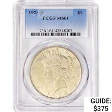 1923-D Silver Peace Dollar PCGS MS61