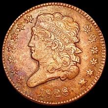 1828 13 Stars Classic Head Half Cent CHOICE AU