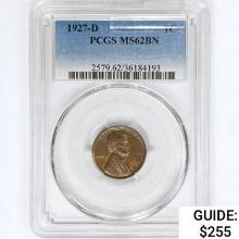 1927-D Wheat Cent PCGS MS62 BN