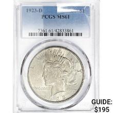 1923-D Silver Peace Dollar PCGS MS61