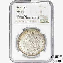 1890-O Morgan Silver Dollar NGC MS62