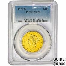 1872-S $10 Gold Eagle PCGS VF35