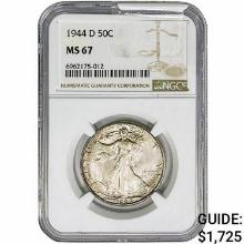 1944-D Walking Liberty Half Dollar NGC MS67