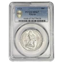 1921 Pilgrim Half Dollar PCGS MS67