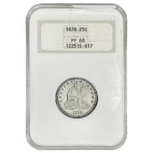 1878 Seated Liberty Quarter NGC PF60