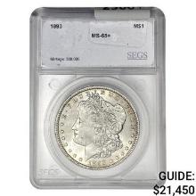 1893 Morgan Silver Dollar SEGS MS65+