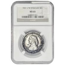 1921 Missouri Half Dollar NGC MS65 2*4