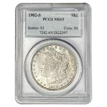 1902-S Morgan Silver Dollar PCGS MS63