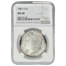 1881-S Morgan Silver Dollar NGC MS68